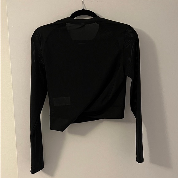 adidas Women's Mesh Black Long Sleeve Top - Picture 3 of 3